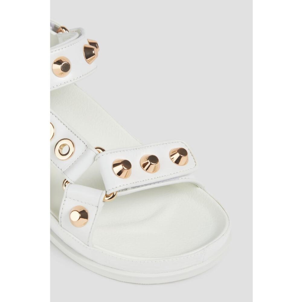 NEW Sandro Embellished leather sandals White size 40 / 9.5 - Picture 5 of 12